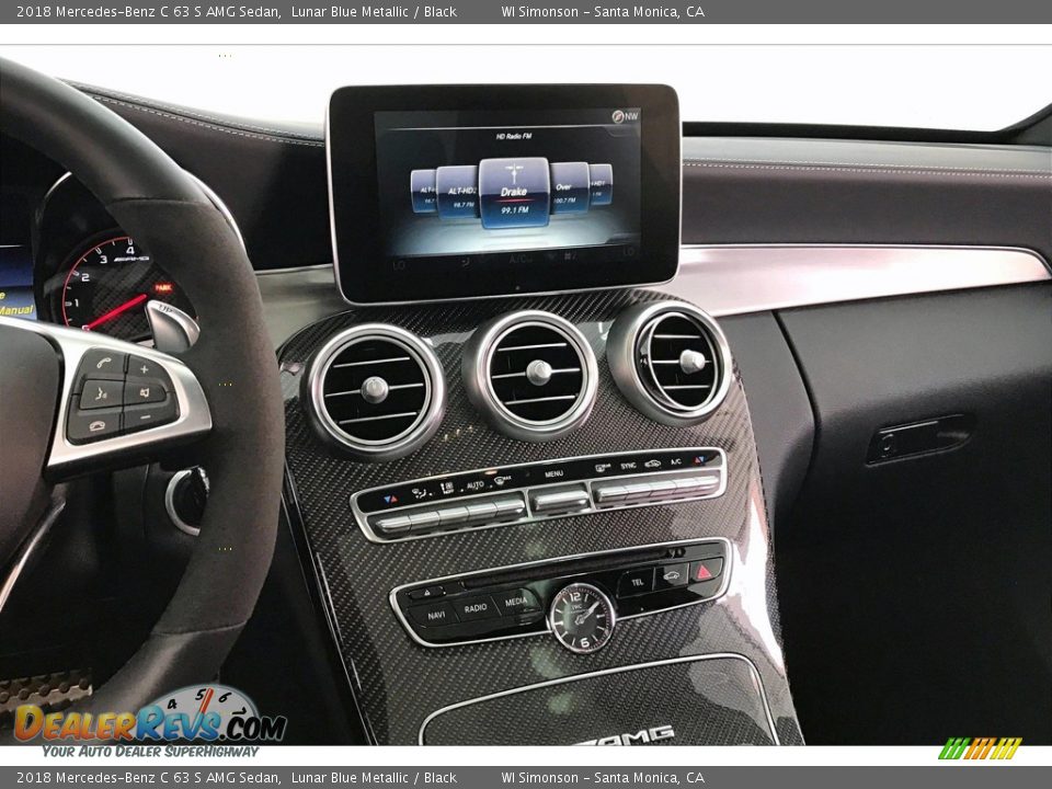2018 Mercedes-Benz C 63 S AMG Sedan Lunar Blue Metallic / Black Photo #6