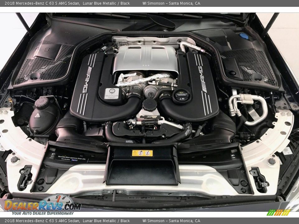 2018 Mercedes-Benz C 63 S AMG Sedan Lunar Blue Metallic / Black Photo #8