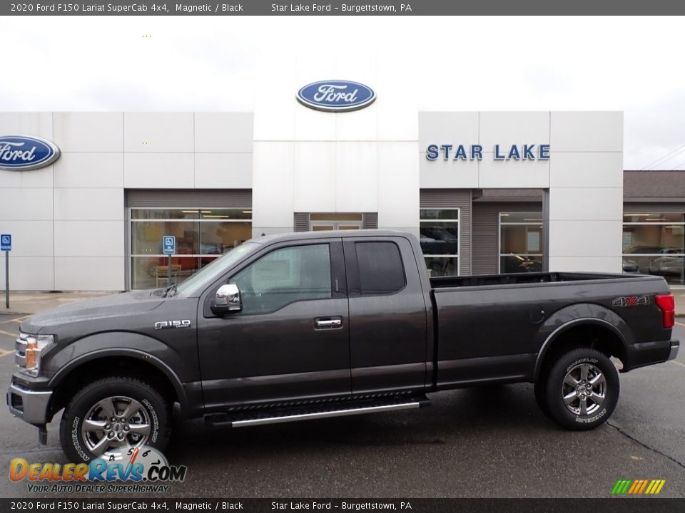 2020 Ford F150 Lariat SuperCab 4x4 Magnetic / Black Photo #1