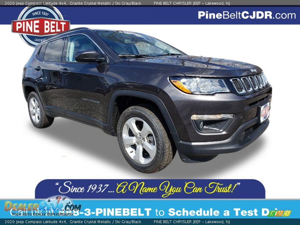 2020 Jeep Compass Latitude 4x4 Granite Crystal Metallic / Ski Gray/Black Photo #1