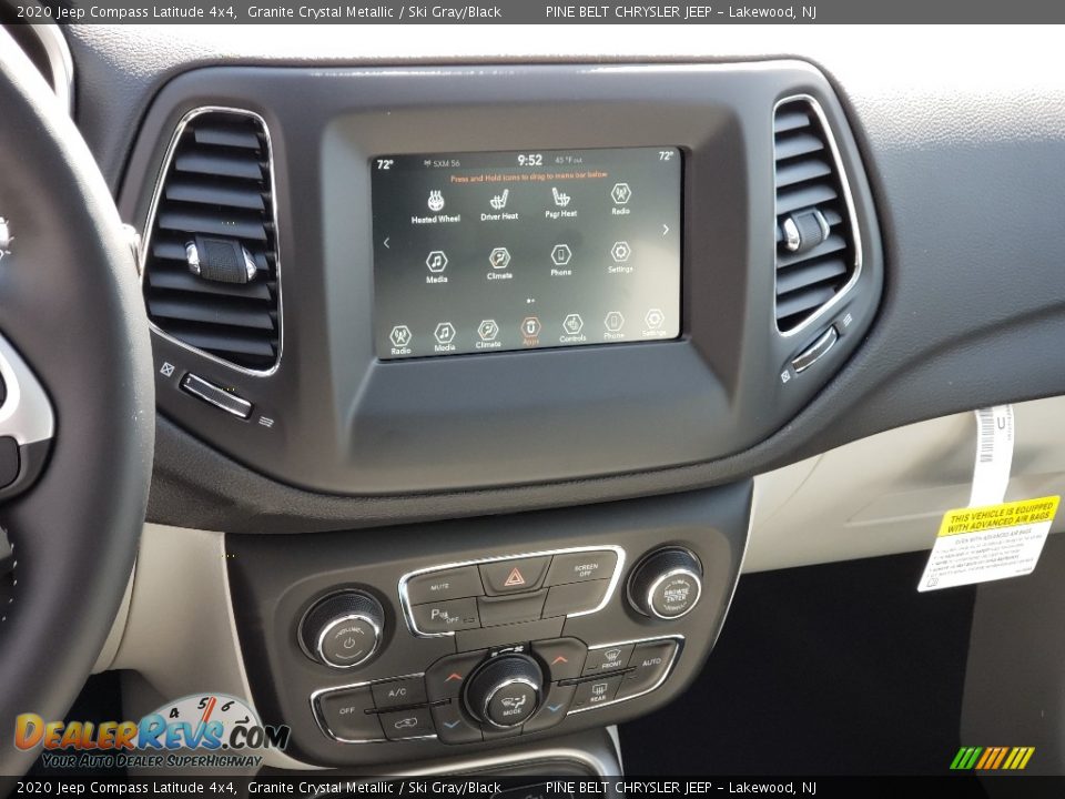 2020 Jeep Compass Latitude 4x4 Granite Crystal Metallic / Ski Gray/Black Photo #13