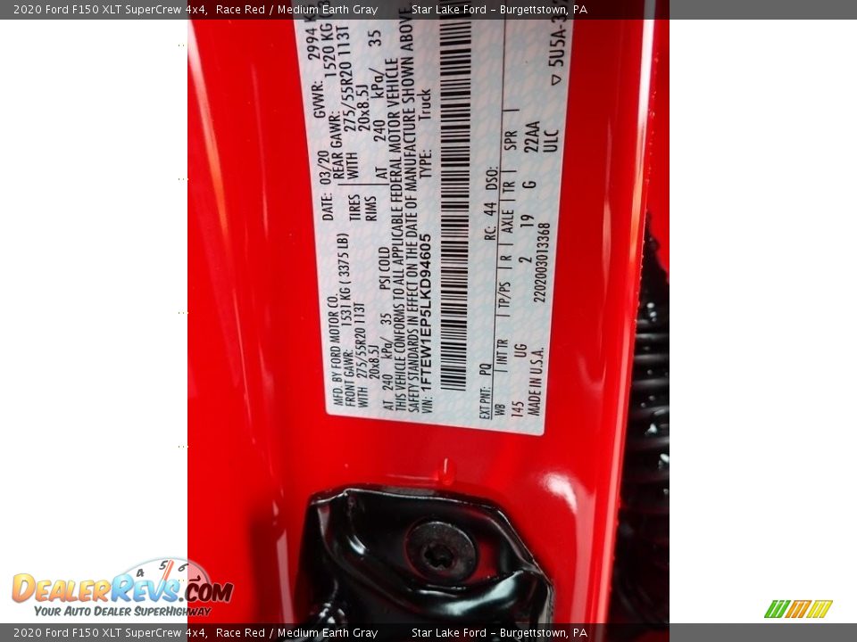 2020 Ford F150 XLT SuperCrew 4x4 Race Red / Medium Earth Gray Photo #15