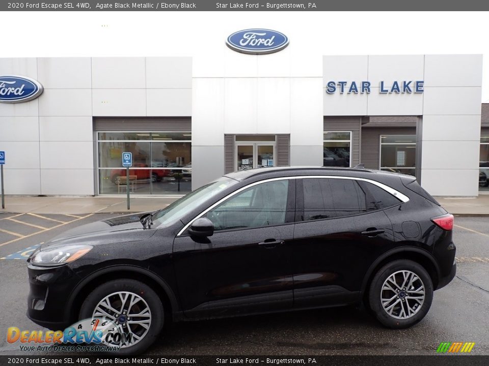 2020 Ford Escape SEL 4WD Agate Black Metallic / Ebony Black Photo #1