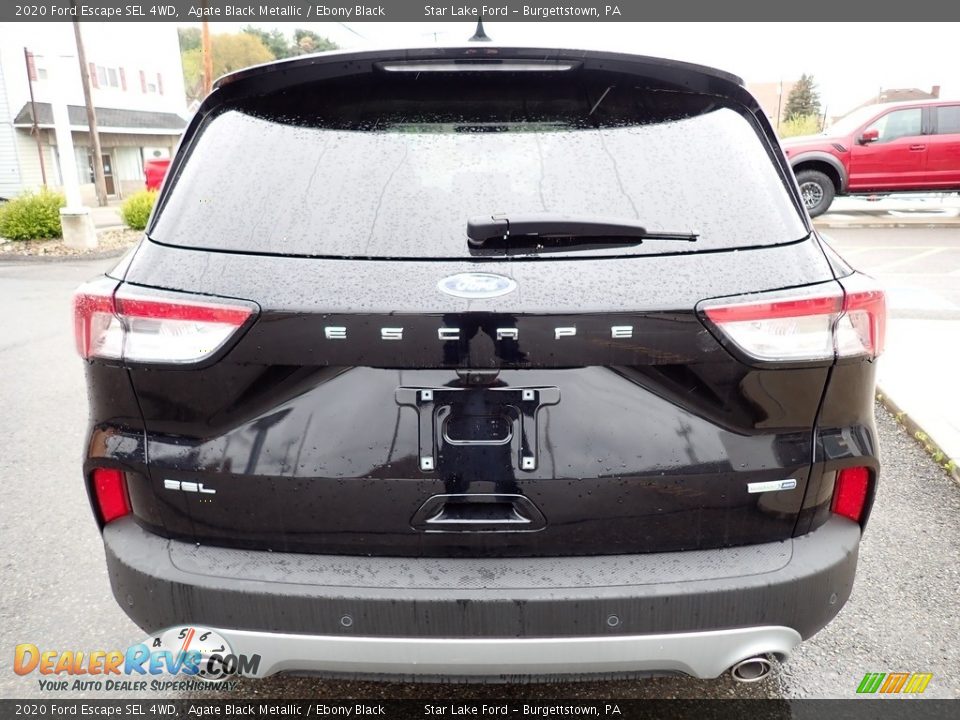 2020 Ford Escape SEL 4WD Agate Black Metallic / Ebony Black Photo #4