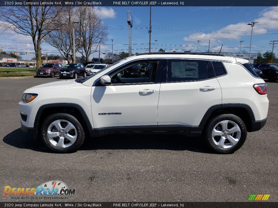 2020 Jeep Compass Latitude 4x4 White / Ski Gray/Black Photo #4
