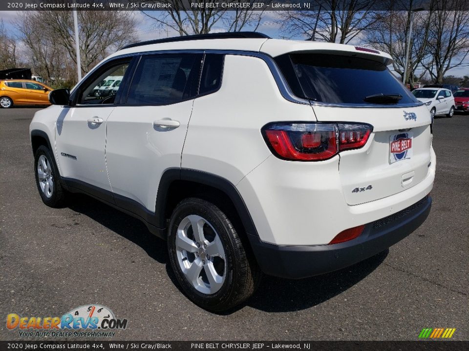 2020 Jeep Compass Latitude 4x4 White / Ski Gray/Black Photo #6
