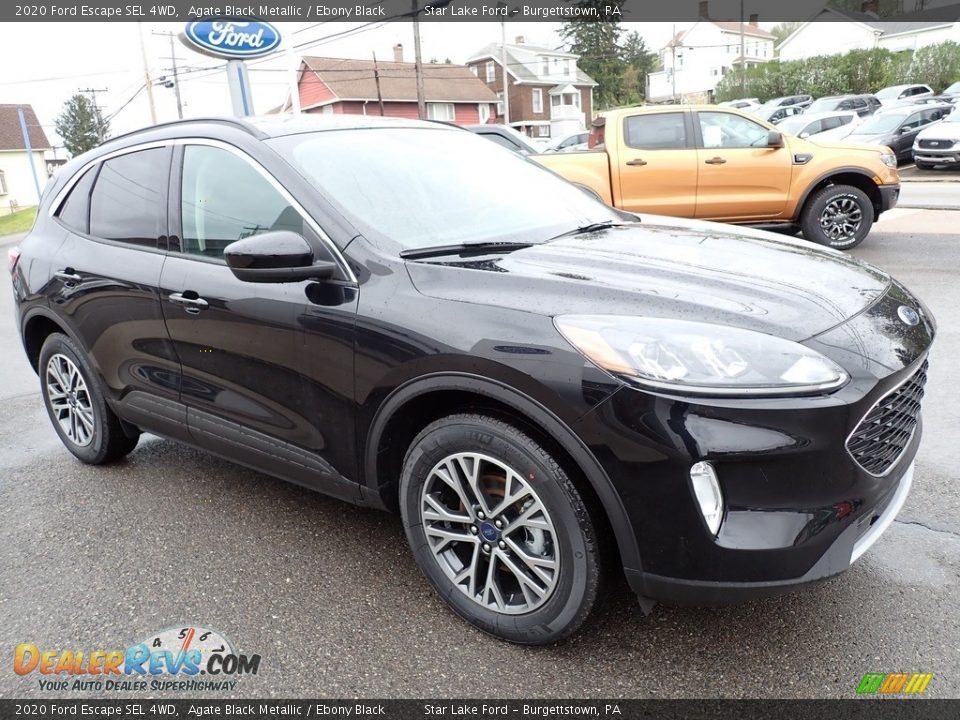 2020 Ford Escape SEL 4WD Agate Black Metallic / Ebony Black Photo #8