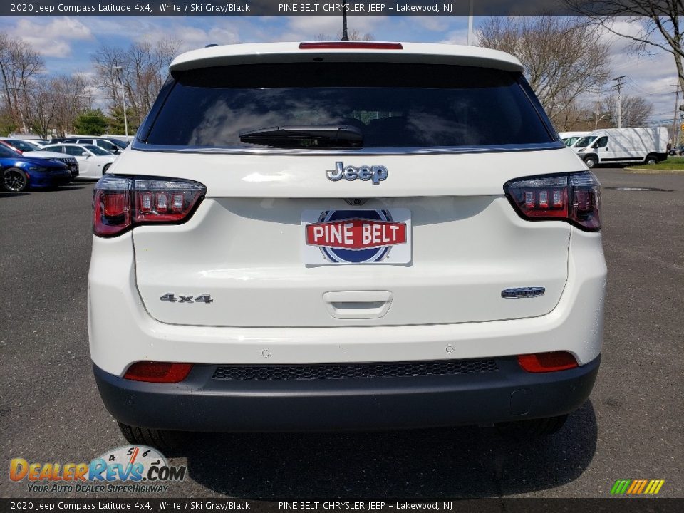 2020 Jeep Compass Latitude 4x4 White / Ski Gray/Black Photo #7