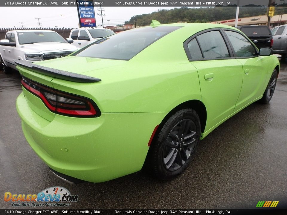 2019 Dodge Charger SXT AWD Sublime Metallic / Black Photo #6