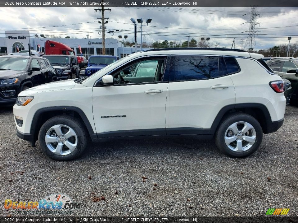 2020 Jeep Compass Latitude 4x4 White / Ski Gray/Black Photo #4