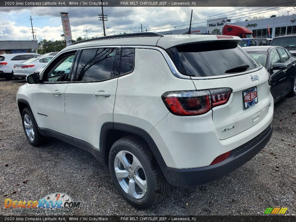 2020 Jeep Compass Latitude 4x4 White / Ski Gray/Black Photo #6