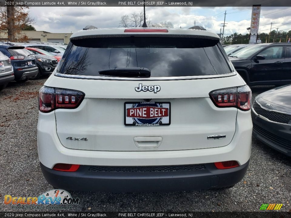 2020 Jeep Compass Latitude 4x4 White / Ski Gray/Black Photo #7