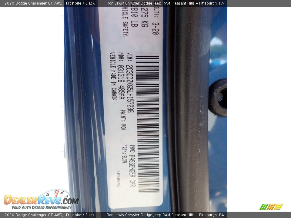 2020 Dodge Challenger GT AWD Frostbite / Black Photo #11