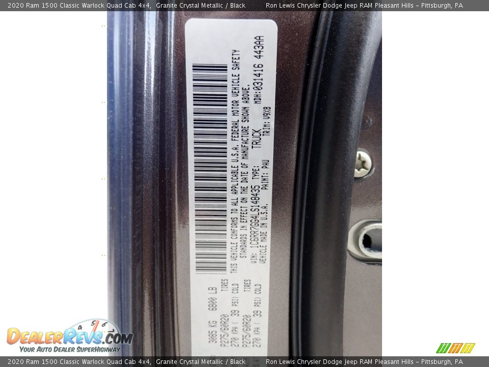 2020 Ram 1500 Classic Warlock Quad Cab 4x4 Granite Crystal Metallic / Black Photo #11