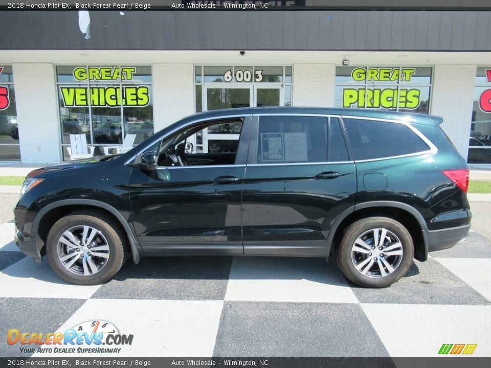 2018 Honda Pilot EX Black Forest Pearl / Beige Photo #1