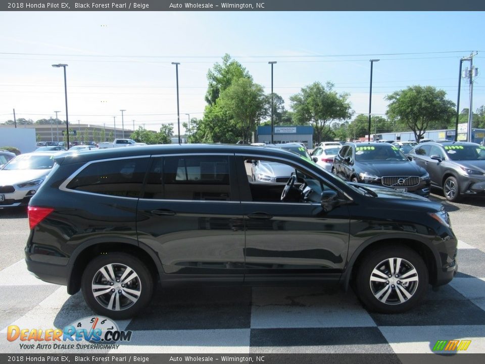 2018 Honda Pilot EX Black Forest Pearl / Beige Photo #3