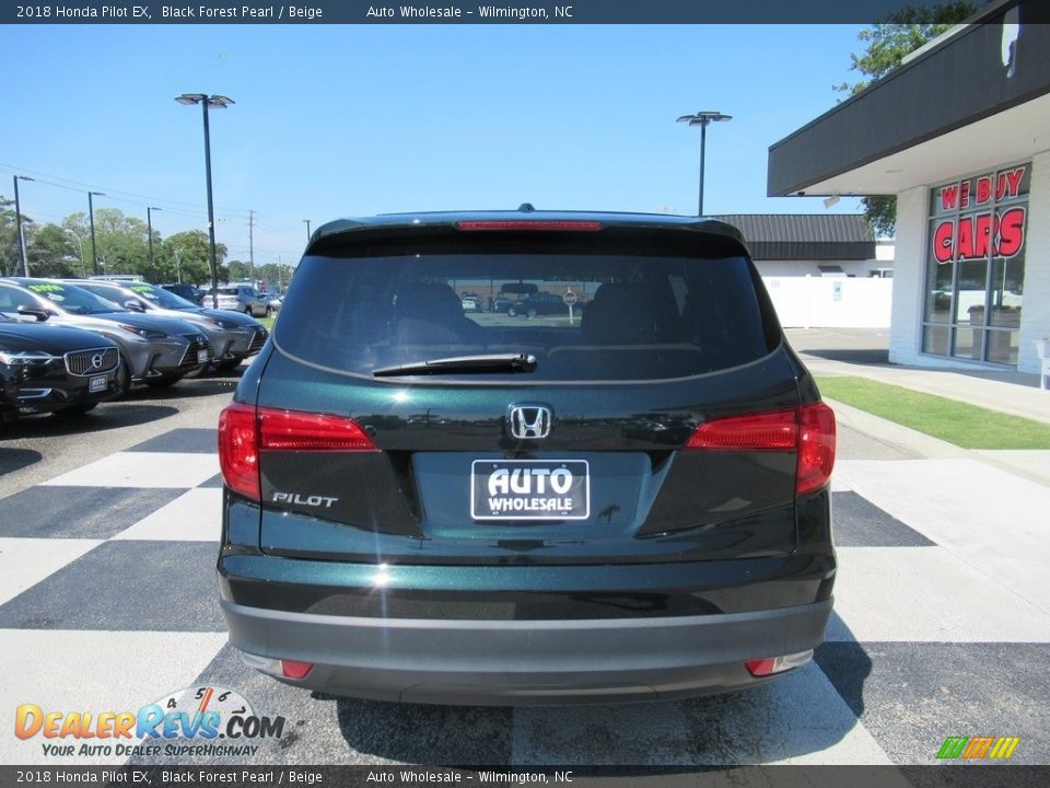 2018 Honda Pilot EX Black Forest Pearl / Beige Photo #4