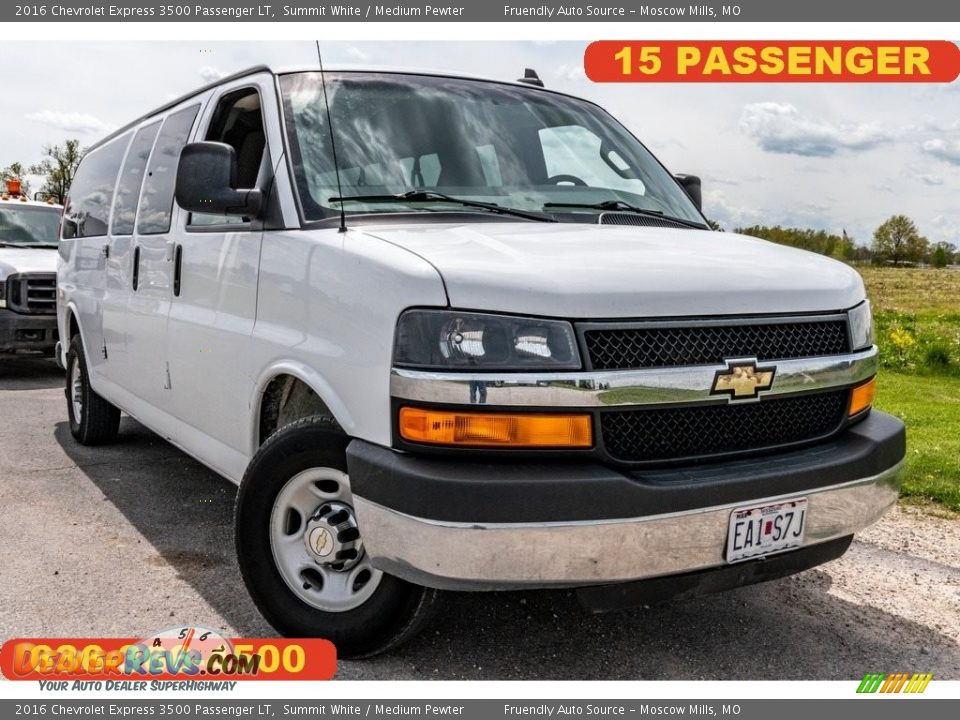 2016 Chevrolet Express 3500 Passenger LT Summit White / Medium Pewter Photo #1