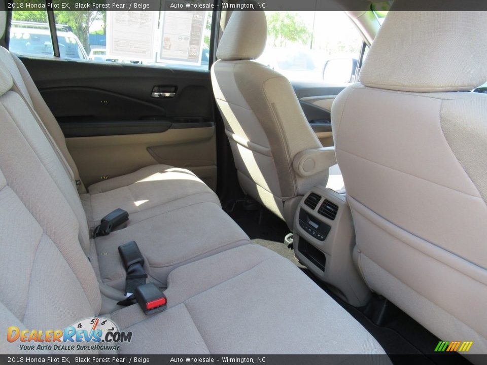 2018 Honda Pilot EX Black Forest Pearl / Beige Photo #13