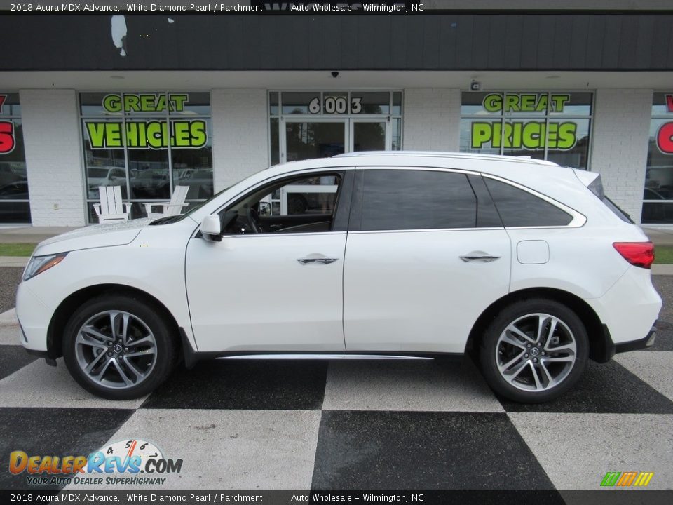 2018 Acura MDX Advance White Diamond Pearl / Parchment Photo #1