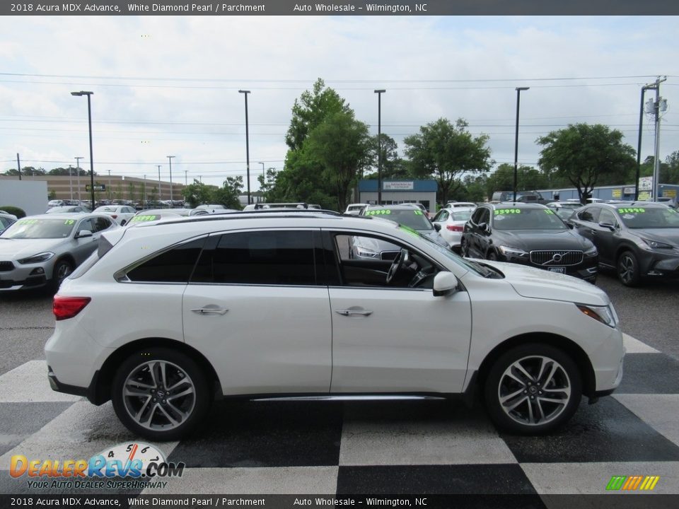 2018 Acura MDX Advance White Diamond Pearl / Parchment Photo #3