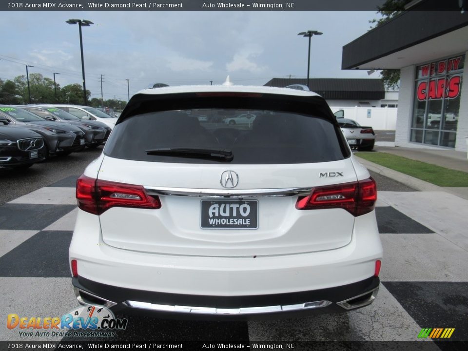 2018 Acura MDX Advance White Diamond Pearl / Parchment Photo #4