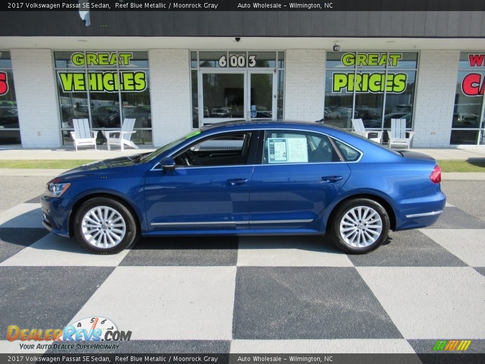 2017 Volkswagen Passat SE Sedan Reef Blue Metallic / Moonrock Gray Photo #1
