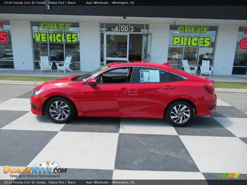 2018 Honda Civic EX Sedan Rallye Red / Black Photo #1