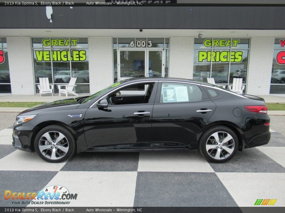2019 Kia Optima S Ebony Black / Black Photo #1