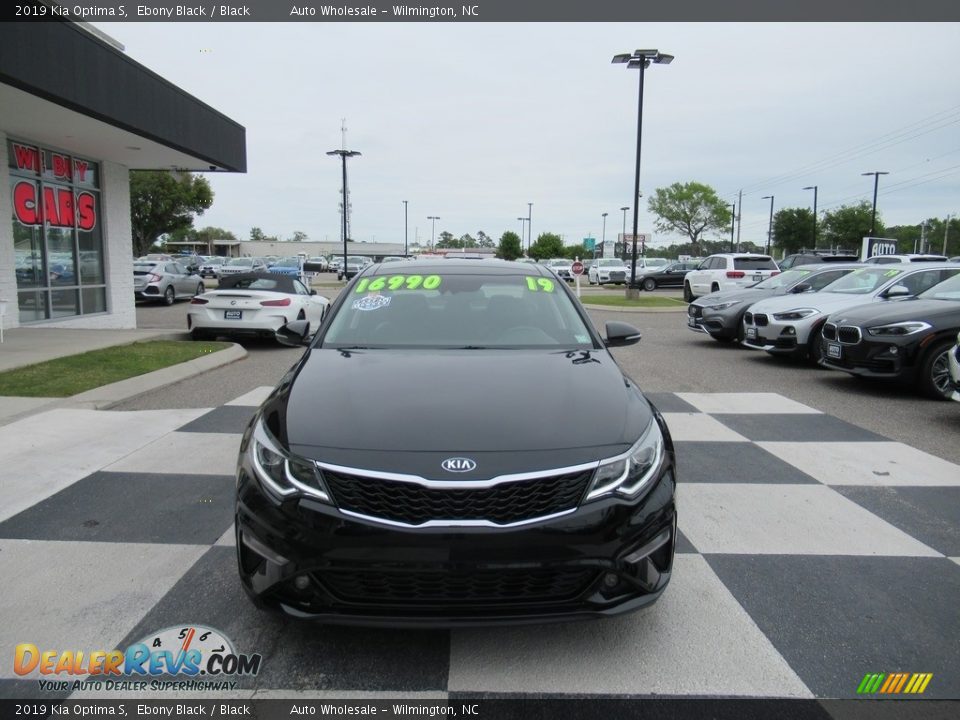 2019 Kia Optima S Ebony Black / Black Photo #2
