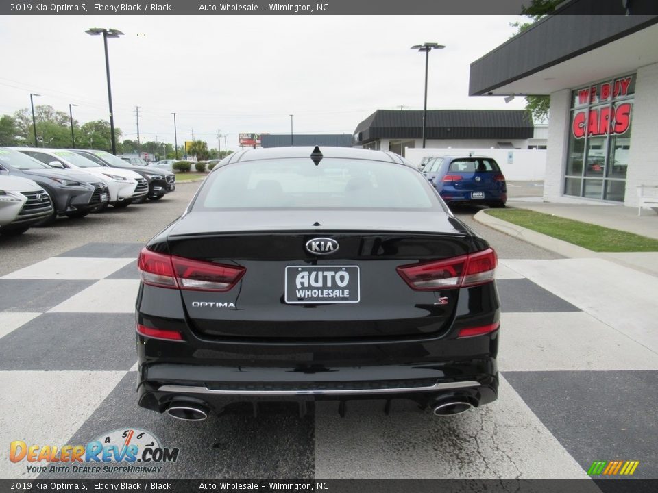 2019 Kia Optima S Ebony Black / Black Photo #4