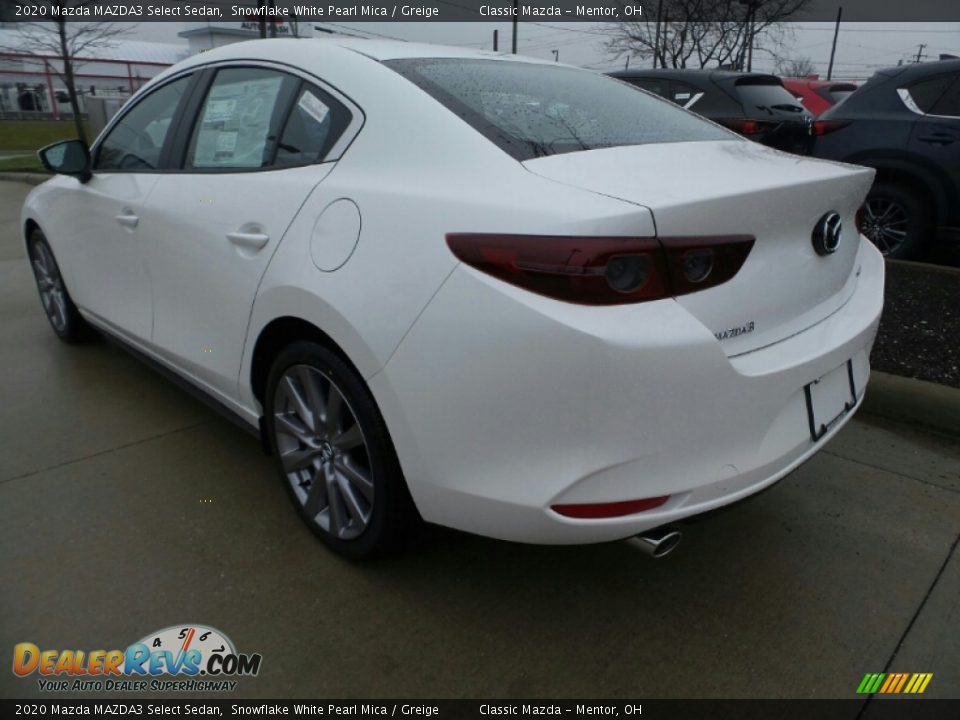 2020 Mazda MAZDA3 Select Sedan Snowflake White Pearl Mica / Greige Photo #5
