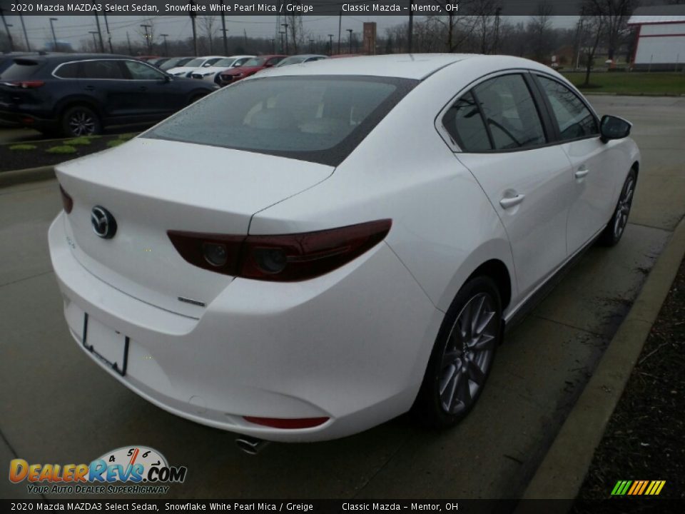 2020 Mazda MAZDA3 Select Sedan Snowflake White Pearl Mica / Greige Photo #7