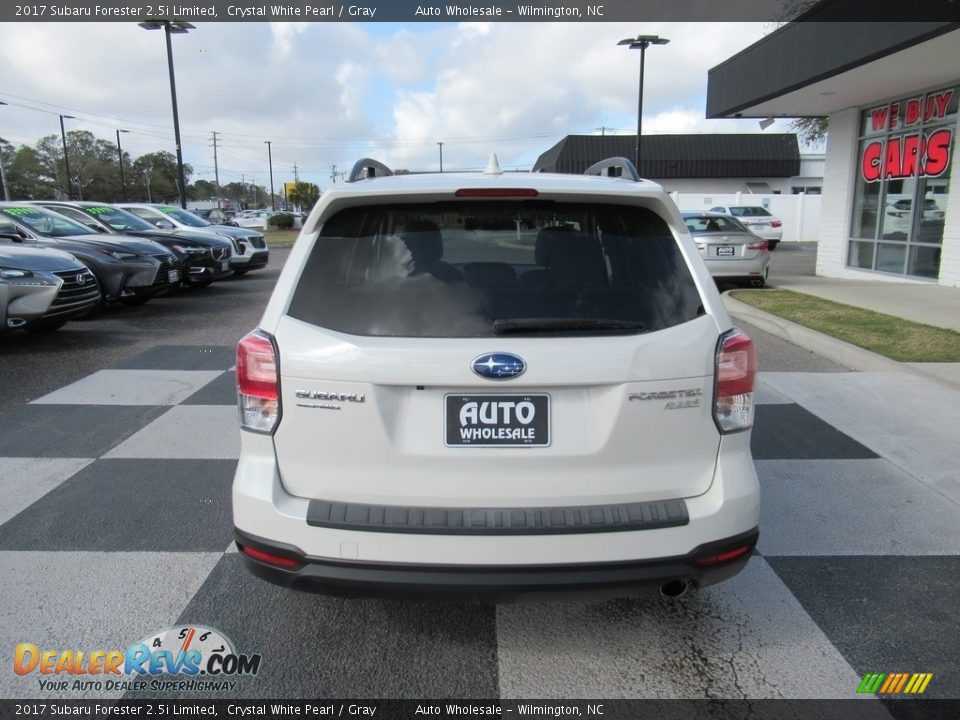 2017 Subaru Forester 2.5i Limited Crystal White Pearl / Gray Photo #4