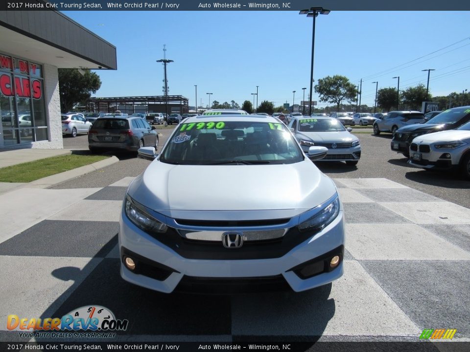 2017 Honda Civic Touring Sedan White Orchid Pearl / Ivory Photo #2