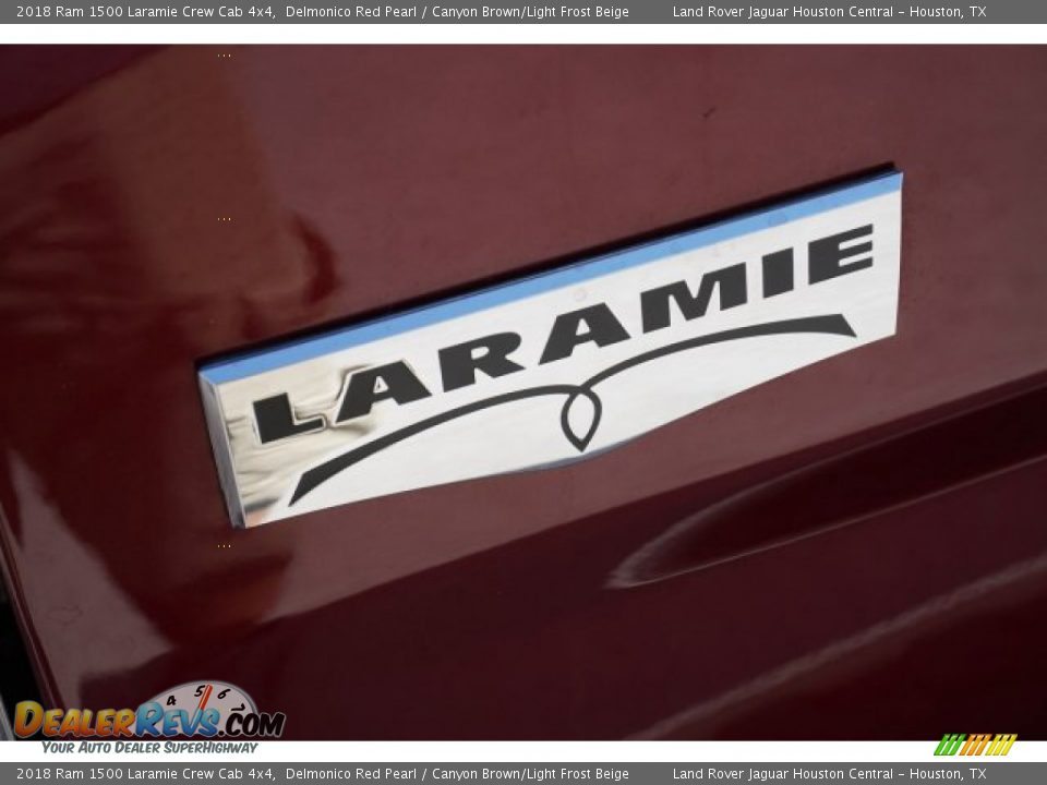 2018 Ram 1500 Laramie Crew Cab 4x4 Delmonico Red Pearl / Canyon Brown/Light Frost Beige Photo #8