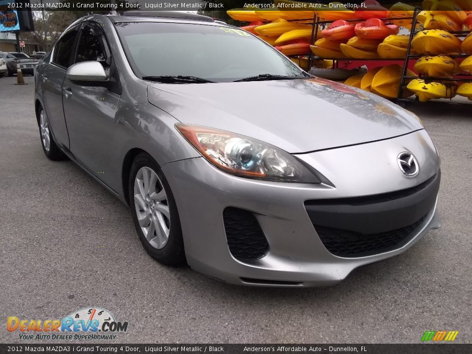 2012 Mazda MAZDA3 i Grand Touring 4 Door Liquid Silver Metallic / Black Photo #1