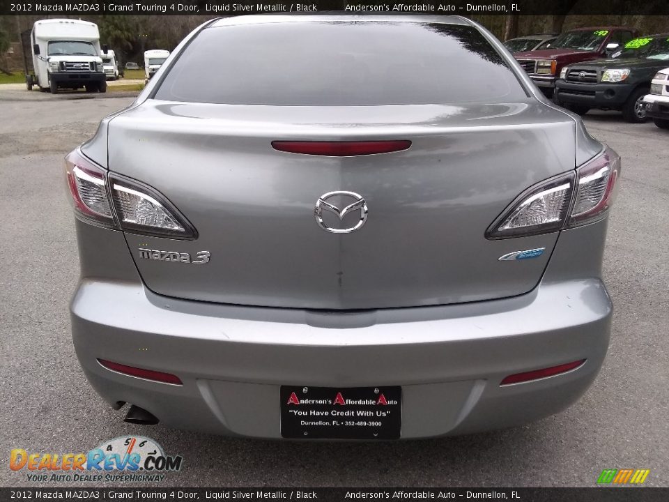 2012 Mazda MAZDA3 i Grand Touring 4 Door Liquid Silver Metallic / Black Photo #4