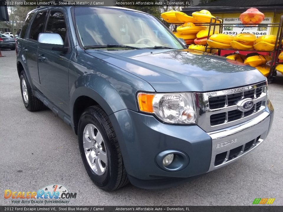 2012 Ford Escape Limited V6 Steel Blue Metallic / Camel Photo #1