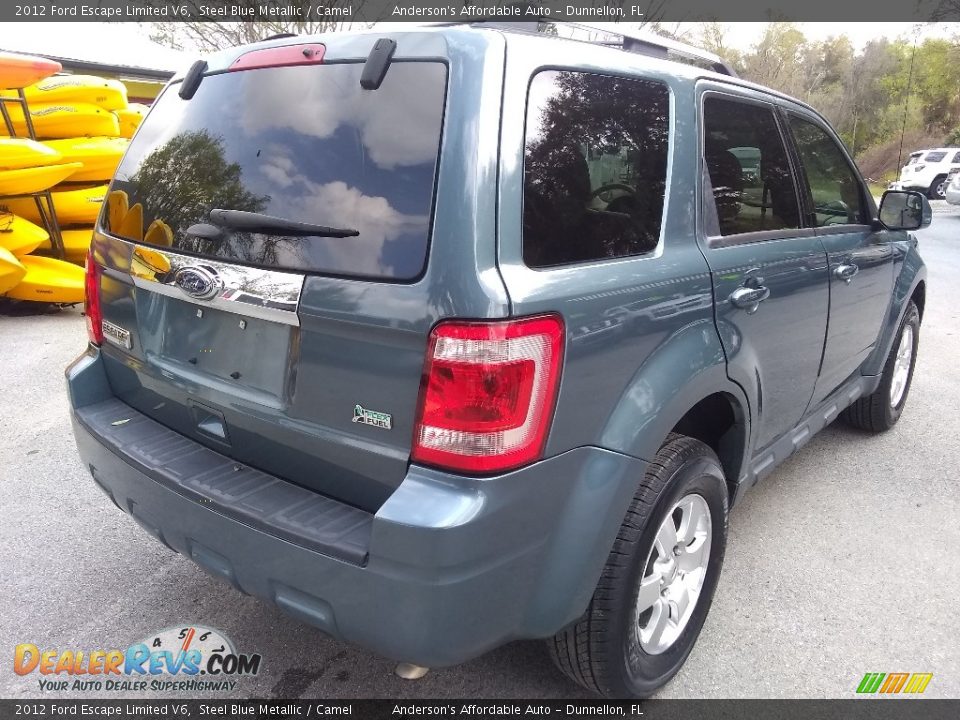 2012 Ford Escape Limited V6 Steel Blue Metallic / Camel Photo #3