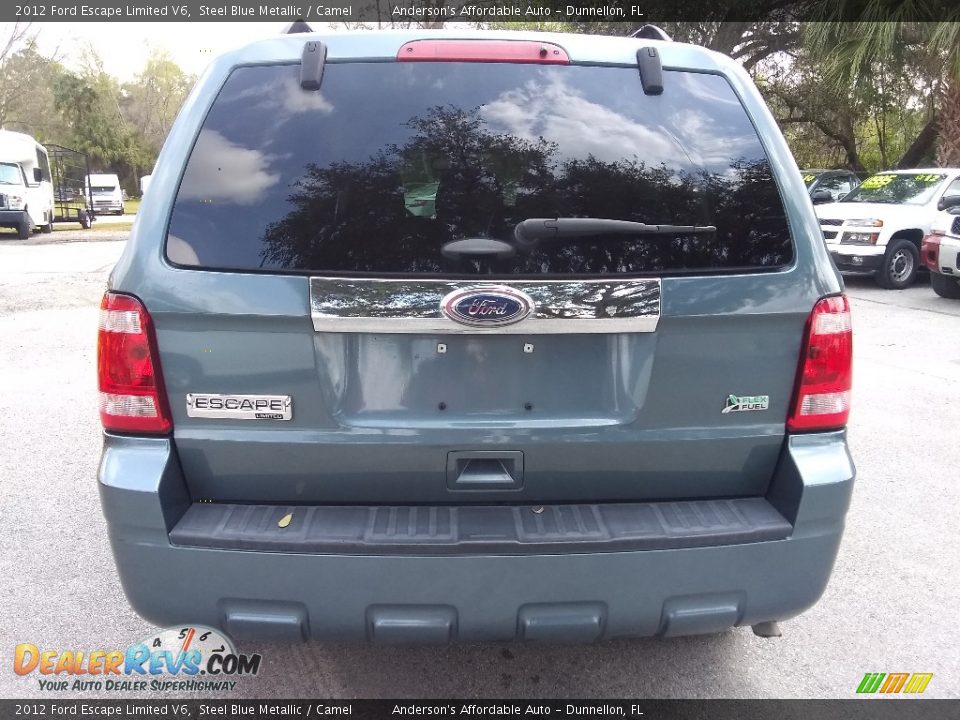 2012 Ford Escape Limited V6 Steel Blue Metallic / Camel Photo #4