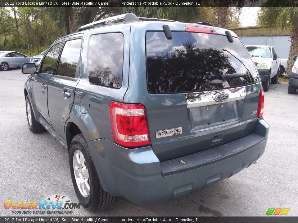 2012 Ford Escape Limited V6 Steel Blue Metallic / Camel Photo #5