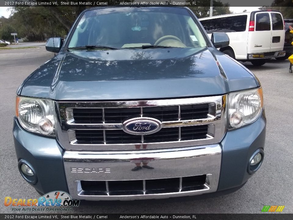 2012 Ford Escape Limited V6 Steel Blue Metallic / Camel Photo #8