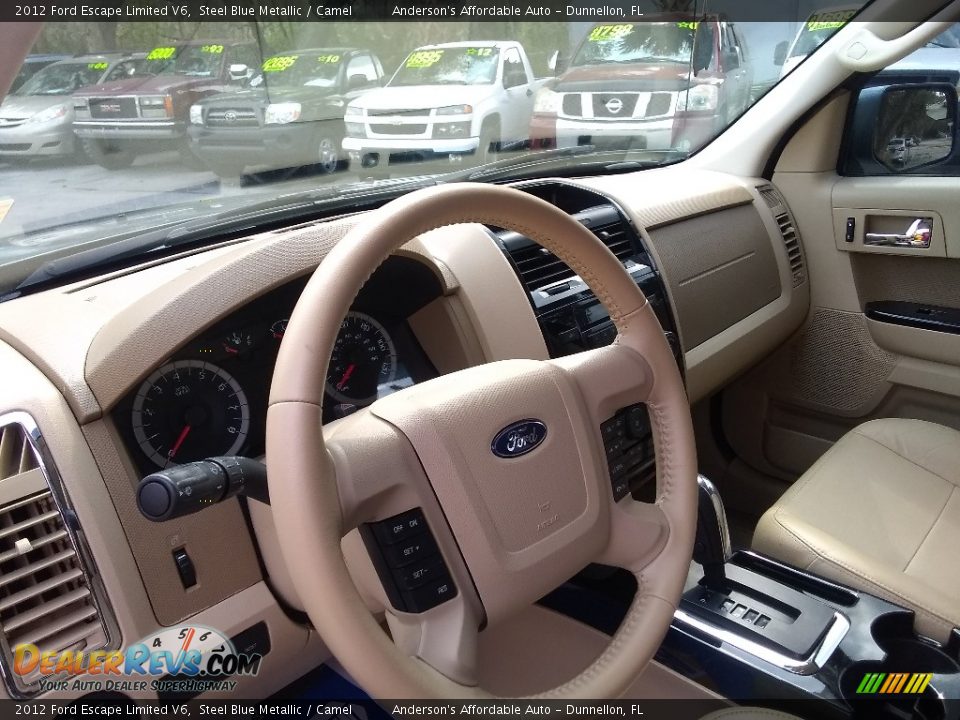 2012 Ford Escape Limited V6 Steel Blue Metallic / Camel Photo #12