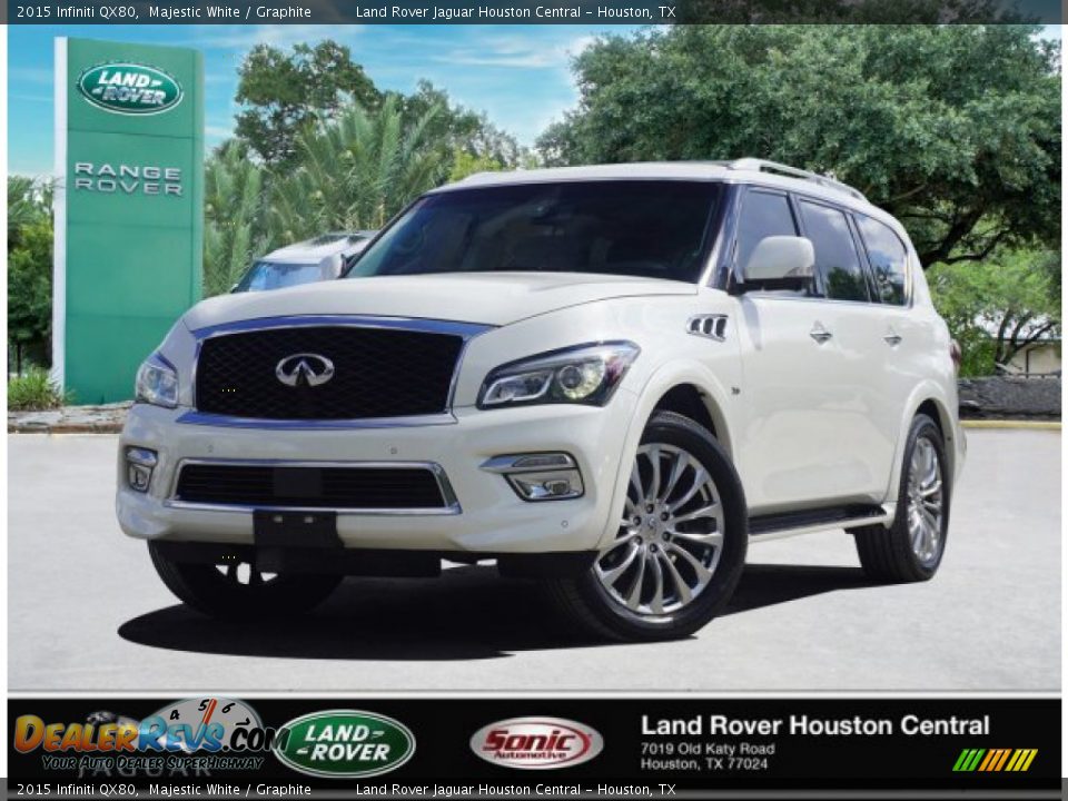 2015 Infiniti QX80 Majestic White / Graphite Photo #1