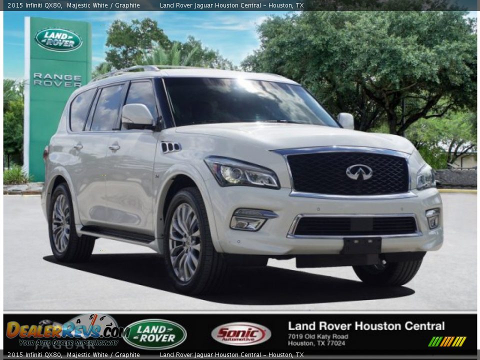 2015 Infiniti QX80 Majestic White / Graphite Photo #2