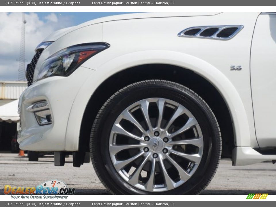 2015 Infiniti QX80 Majestic White / Graphite Photo #6