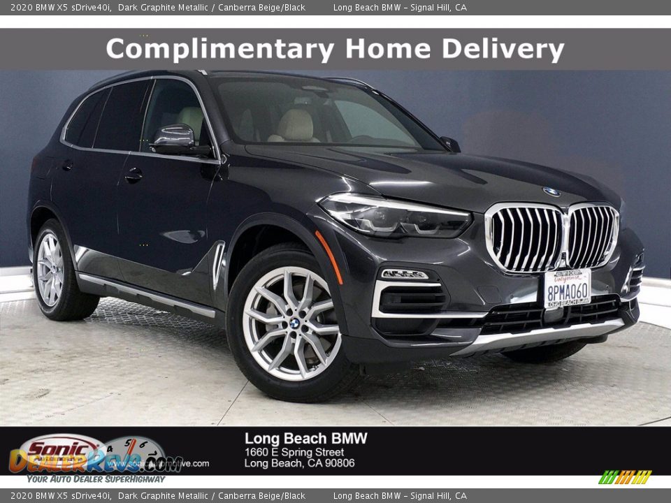 2020 BMW X5 sDrive40i Dark Graphite Metallic / Canberra Beige/Black Photo #1