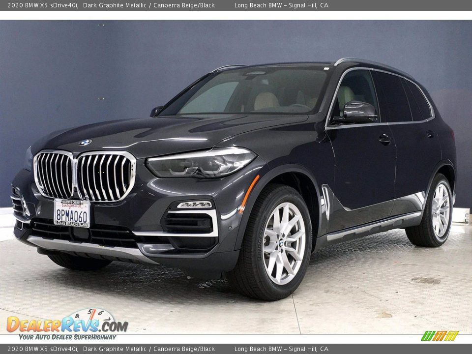 2020 BMW X5 sDrive40i Dark Graphite Metallic / Canberra Beige/Black Photo #12