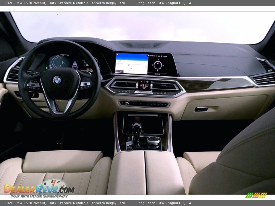 2020 BMW X5 sDrive40i Dark Graphite Metallic / Canberra Beige/Black Photo #15